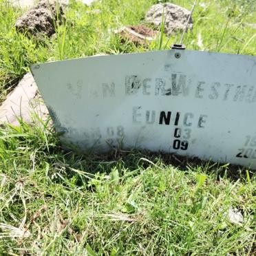 WESTHUIZEN Eunice, van der 193?-2005