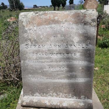 ARNOLD Sarah Ann nee WEBSTER -1889