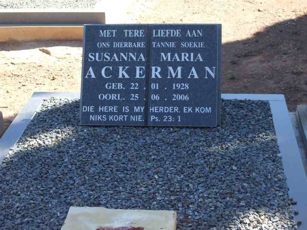 ACKERMAN Susanna Maria 1928-2006