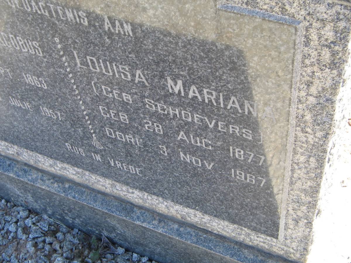 BOTHA Marthinus Jacobus 1863-1957 &amp; Louisa Mariana SCHOEVERS 1877-1967