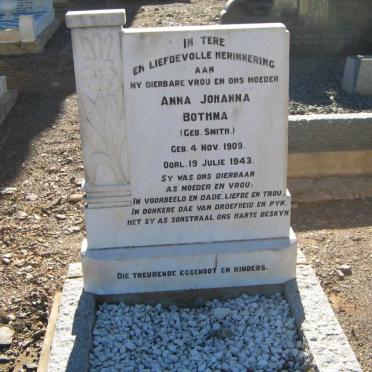 BOTHMA Anna Johanna nee SMITH 1909-1943