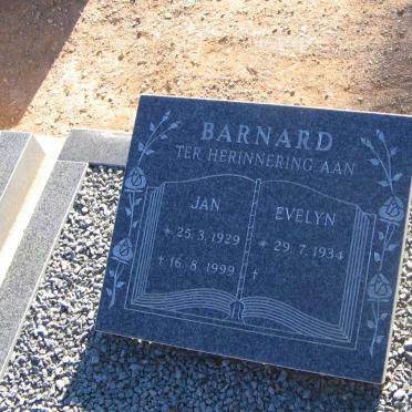 BARNARD Jan 1929-1999 &amp; Evelyn 1934-