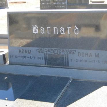 BARNARD Adam 1906-1979 &amp; Dora M. 1910-1972