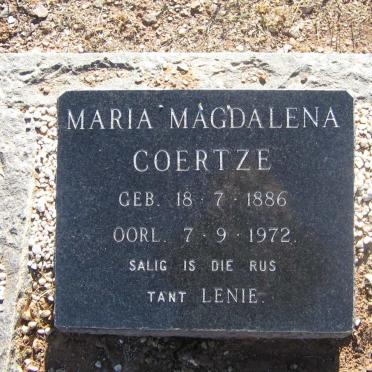 COERTZE Maria Magdalena 1886-1972