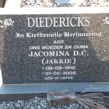 DIEDERICKS Jacomina D.C. 1910-2008