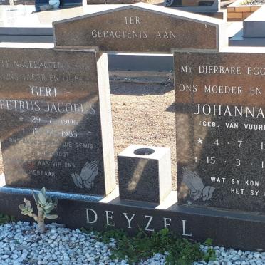 DEYZEL Gert Petrus Jacobus 1906-1983 &amp; Johanna C. VAN VUUREN 1917-1974