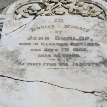 DUNLOP John -1905