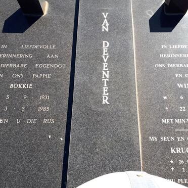DEVENTER Bokkie, van 1931-1985 &amp; Winnie 1937-2009 :: VAN DEVENTER Kruger 1966-2007