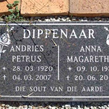 DIPPENAAR Andries Petrus 1920-2007 &amp; Anna Magaretha 1922-2000
