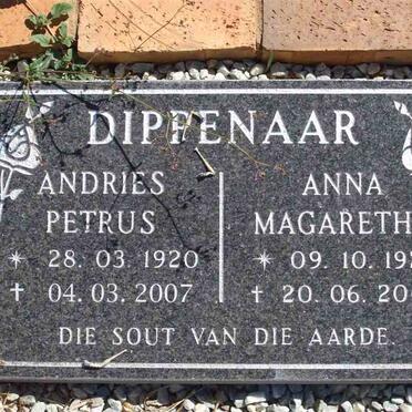 DIPPENAAR Andries Petrus 1920-2007 &amp; Anna Magaretha 1922-2000