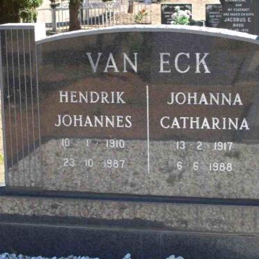 ECK Hendrik Johannes, van 1910-1987 &amp; Johanna Catharina 1917-1988