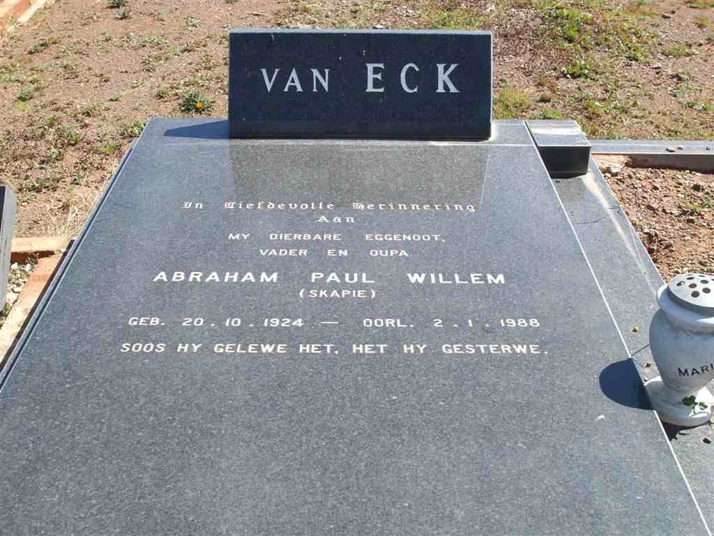 ECK Abraham Paul Willem, van 1924-1988