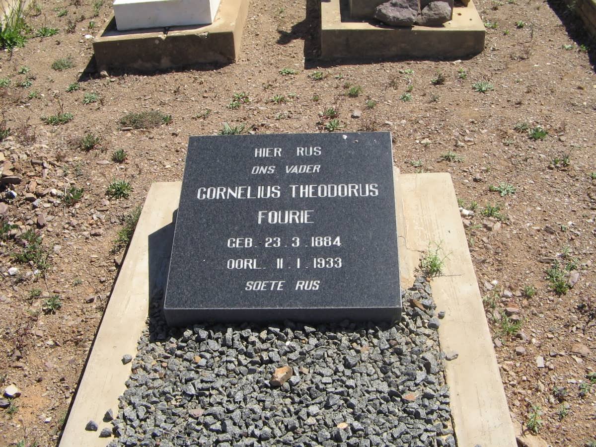 FOURIE Cornelius Theodorus 1884-1933