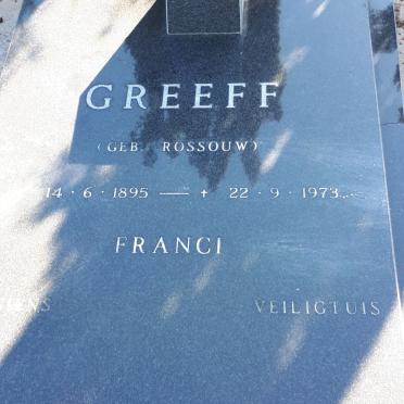 GREEFF Franci nee ROSSOUW 1895-1973