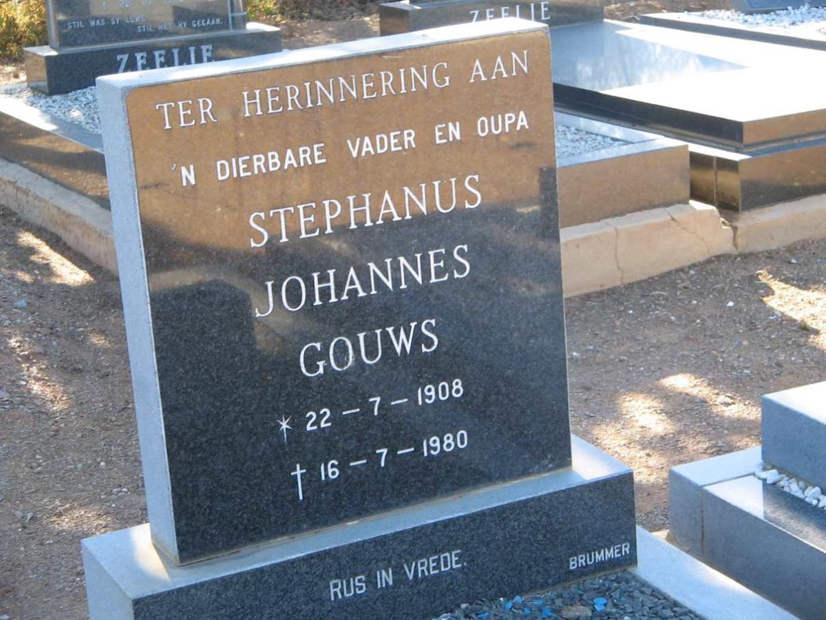 GOUWS Stephanus Johannes 1908-1980