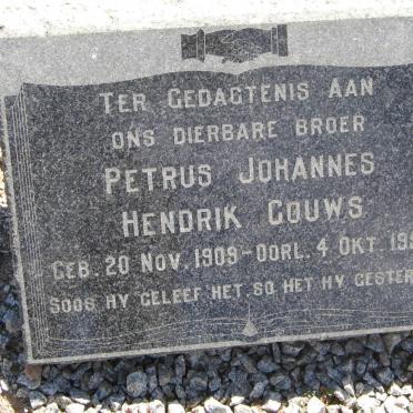 GOUWS Petrus Johannes Hendrik 1909-1958