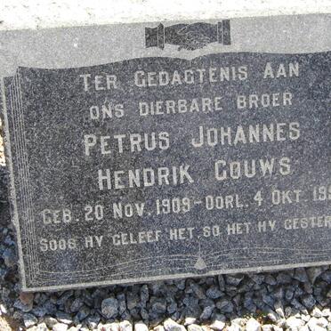 GOUWS Petrus Johannes Hendrik 1909-1958