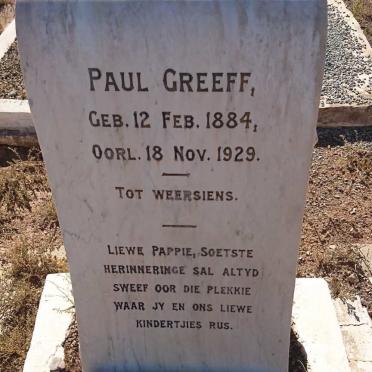 GREEFF Paul 1884-1929
