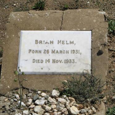 HELM Brian 1931-1933