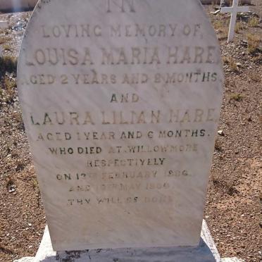 HARE Louisa Maria -1886 :: HARE Laura Lilian -1888