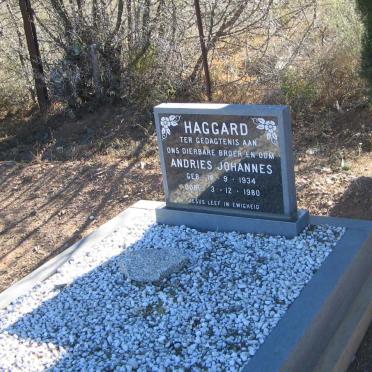 HAGGARD Andries Johannes 1934-1980