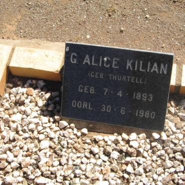 KILIAN G. Alice nee THURTELL 1893-1980