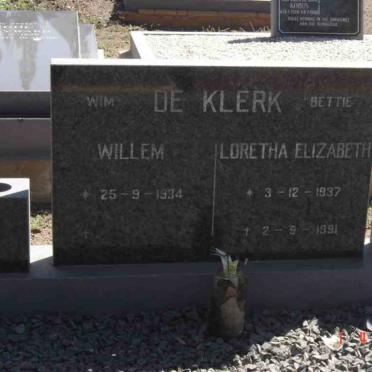 KLERK Willem, de 1934- &amp; Loretha Elizabeth 1937-1991