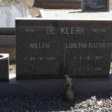 KLERK Willem, de 1934- &amp; Loretha Elizabeth 1937-1991