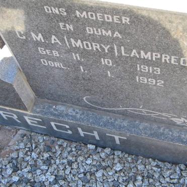 LAMPRECHT Adriaan Jacobus 1912-1967 &amp; C.M.A. 1913-1992 