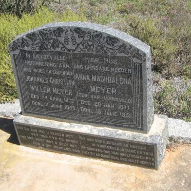 MEYER Johannes Christian Willem 1872-1949 &amp; Anna Magdalena VAN JAARSVELD 1877-1951