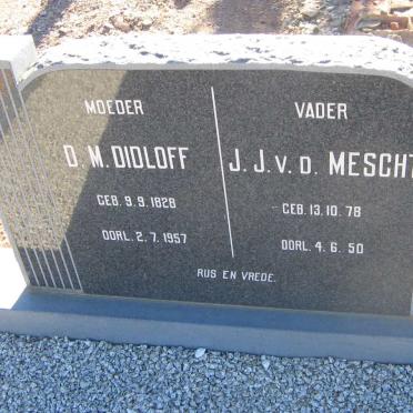 MESCHT J.J., v.d. 1878-1950 &amp; D.M. DIDLOFF 1828-1957