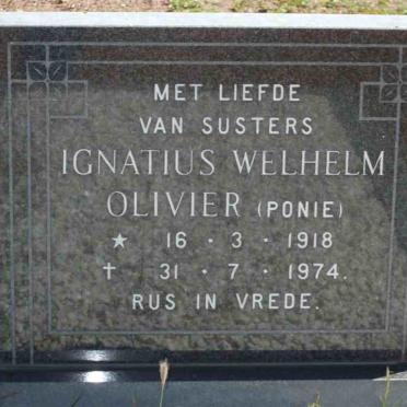 OLIVIER Ignatius Welhelm 1918-1974