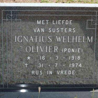 OLIVIER Ignatius Welhelm 1918-1974