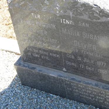 OLIVIER Petrus Hendrik 1882-1964 &amp; Maria Susanna FERREIRA 1877-1960