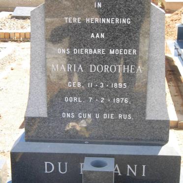 PISANI Maria Dorothea, du 1895-1976