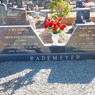 RADEMEYER Nicolaas Stefanus 1936-1988 &amp; Hester Johanna 1941-2016