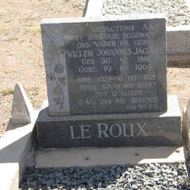 ROUX Willem Johannes Jacobus, Le 1881-1964
