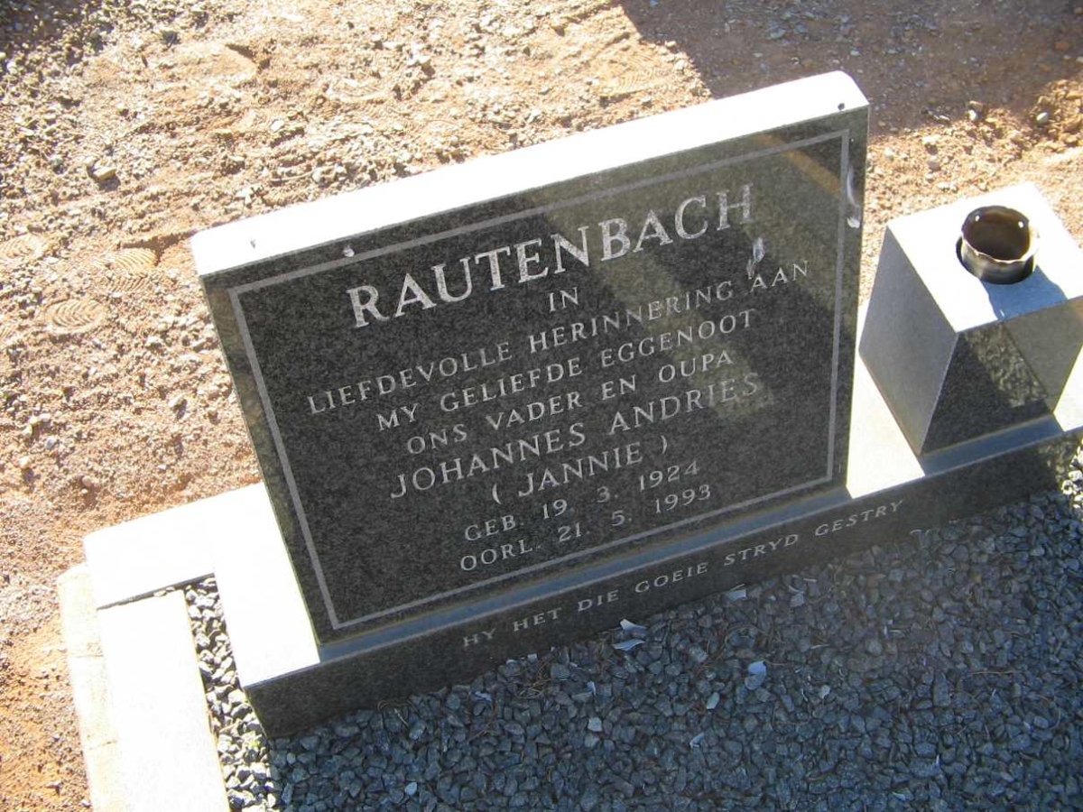 RAUTENBACH Johannes Andries 1924-1993