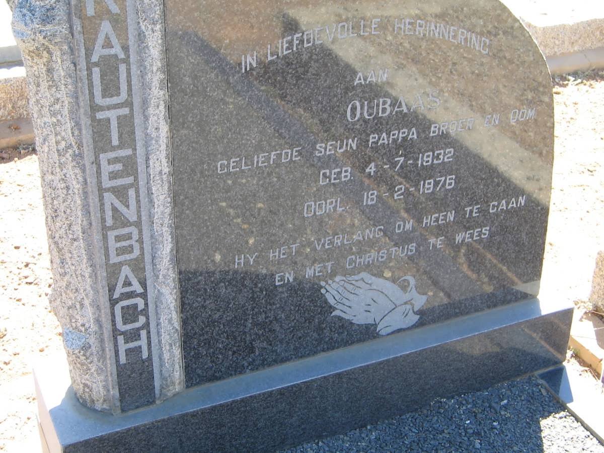 RAUTENBACH Oubaas 1932-1976