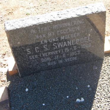 SWANEPOEL S.C.S. nee VERWEY 1900-1953