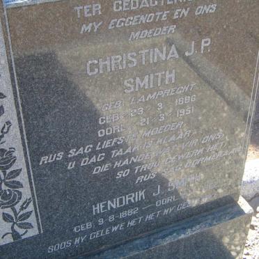 SMITH Hendrik J. 1882-1962 &amp; Christina J.P. LAMPRECHT 1886-1951