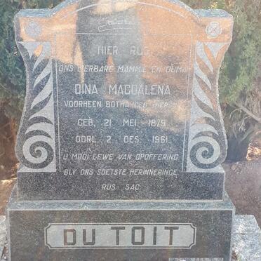 TOIT Dina Magdalena, du formerly BOTHA nee THERON 1879-1961