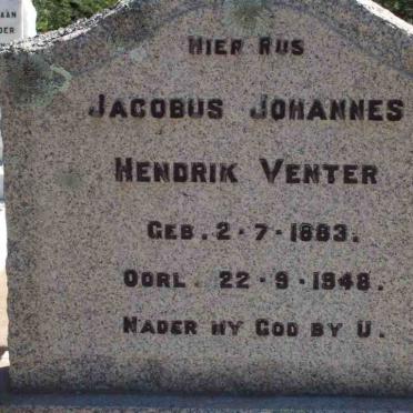 VENTER Jacobus Johannes Hendrik 1883-1948
