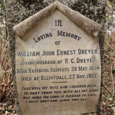 DREYER William John Ernest 1850-1927