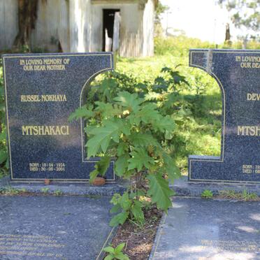 MTSHAKACI Devilliers 1924-1974 &amp; Russel Nokhaya 1924-2001