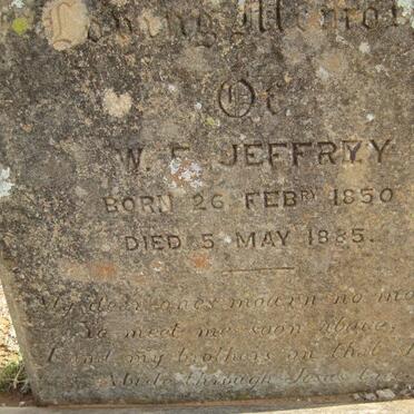 JEFFREY W. F. 1850-1885