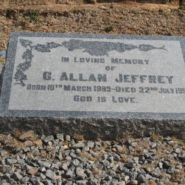 JEFFREY G. Allan 1889-1953