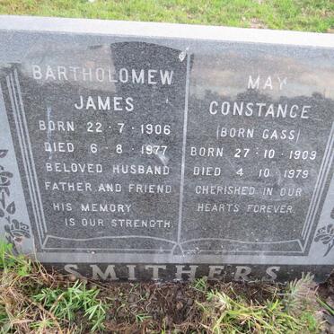 SMITHERS Bartholomew James 1906-1977 &amp; May Constance GASS 1909-1979