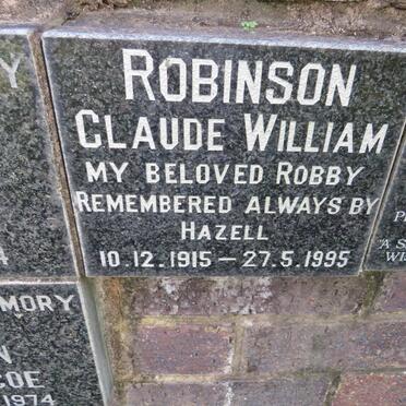 ROBINSON Claude William 1915-1995
