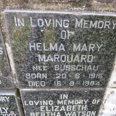 MARQUARD Helma Mary nee BUSSCHAU 1915-1984